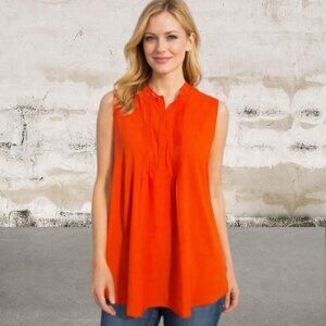 A New Day Reddish Orange Sleeveless Blouse Size XL